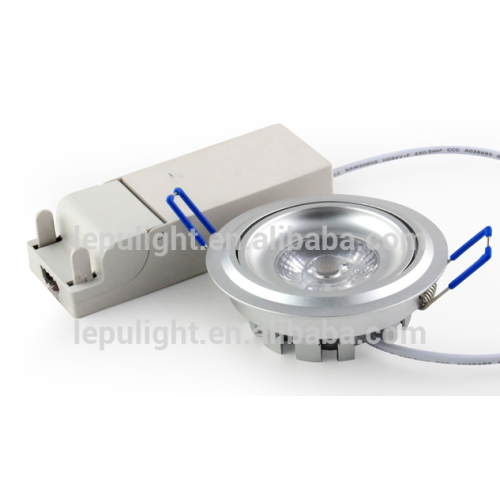 Super thin H31mm cutout83mm dimmable aluminum VANERN 8w 13w led cob recessed downlight with lens